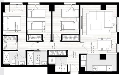 Urban Sky 3 Bed 22k Apartment Málaga